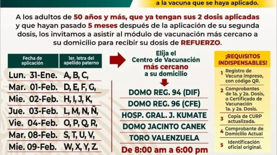 vacunación de refuerzo en Cancún