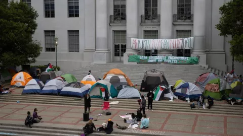Protestas pro palestina en la Universidad de California