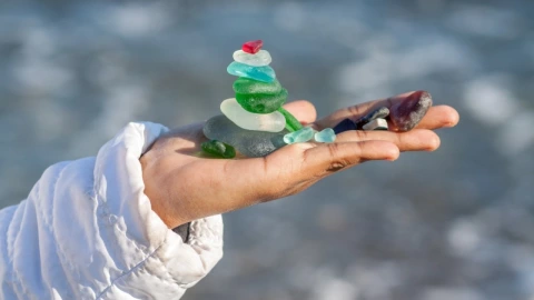 Playa de cristales en California