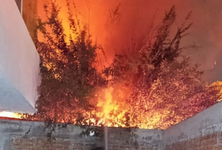 fuerte incendio san pedro cholula