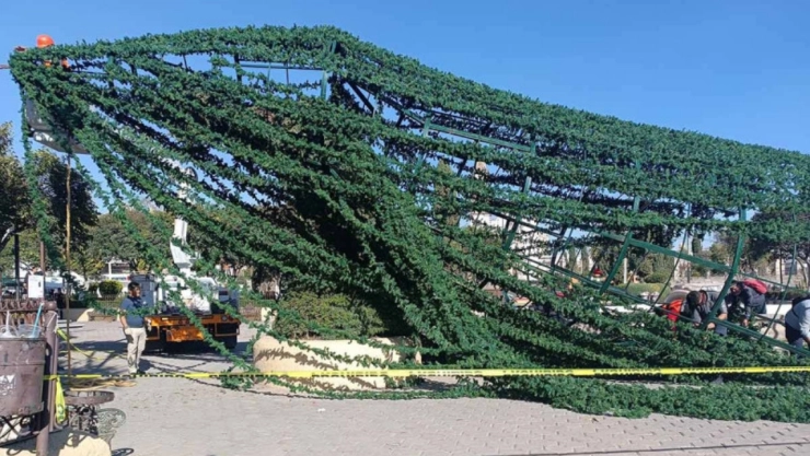 Árbol de Navidad viento Apan Hidalgo