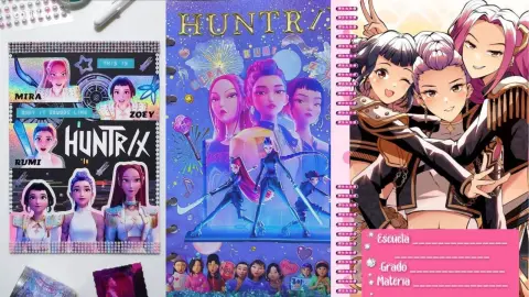 Kpop Demon Hunters Cómo forrar carpetas escolares para el regreso a clases inspiradas en los personajes de kpop demon hunters.jpeg