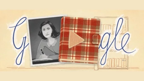 Google hace Doodle de Ana Frank, hoy se cumplen 75 años de la publicación del Diario de Ana Frank
