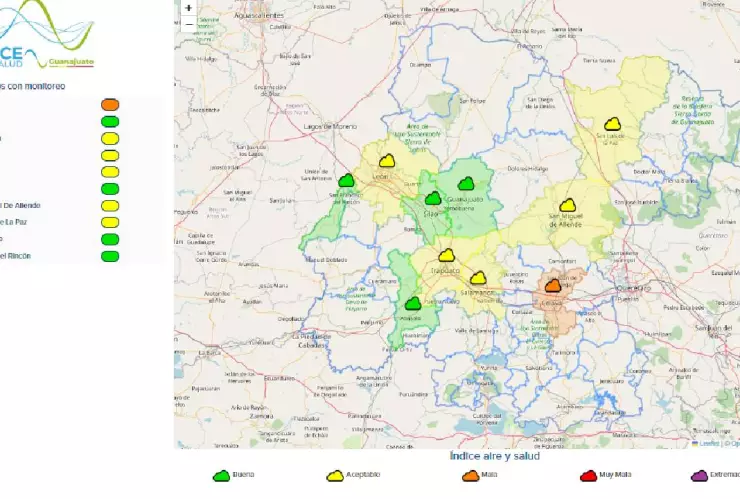 Calidad del aire en Guanajuato