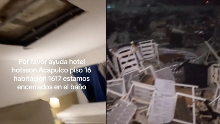 Huracán-Otis-Acapulco-Turistas-reguardan-baños-hotele-VIDEO