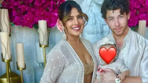 Nick Jonas y Priyanka Chopra presentan a su hija en el Paseo de la Fama
