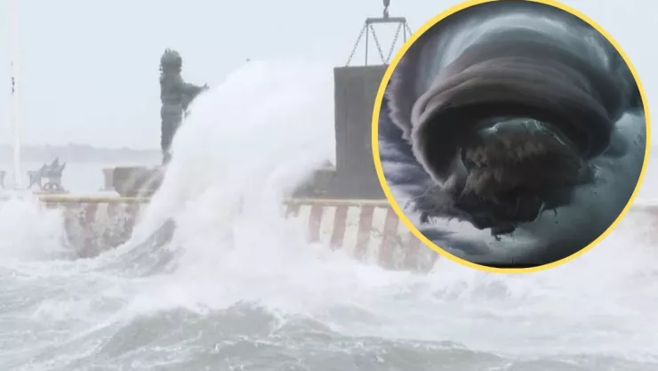 Norte intenso y tormenta