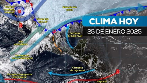 Pronóstico del clima en México el domingo 25 de enero de 2026