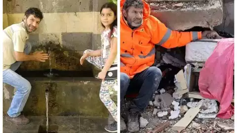 Parde no suelta la mano de su hija en Turquía