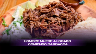 Hombre muere ahogado al comer barbacoa en Puebla.