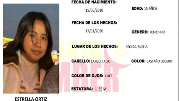 Reportan como desaparecida a Estrella Ortiz Delgado en AtlixcO