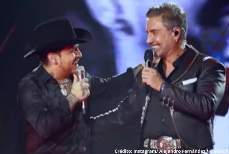 Así Alejandro Fernández y Christian Nodal rindieron tributo a Chente.