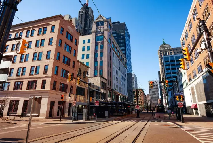 la calle principal en Buffalo, Nueva York