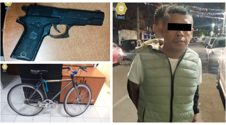 Sujeto asaltó con una pistola de juguete y huyó en la bicicleta de la víctima en Benito Juárez