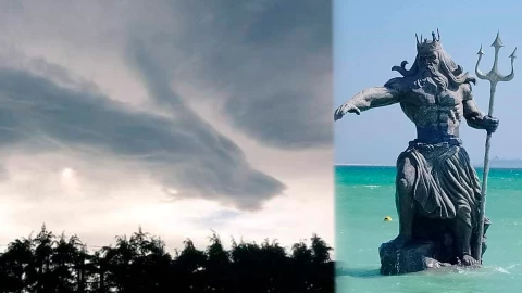 Imagen de Quetzalcóatl aparece en los cielos de Yucatán