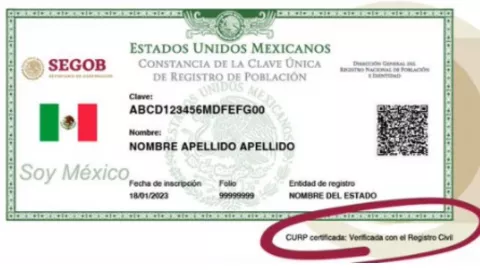 Curp certificada para mexicanos