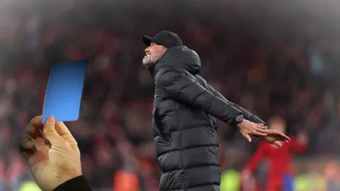 jurgen klopp tarjeta azul