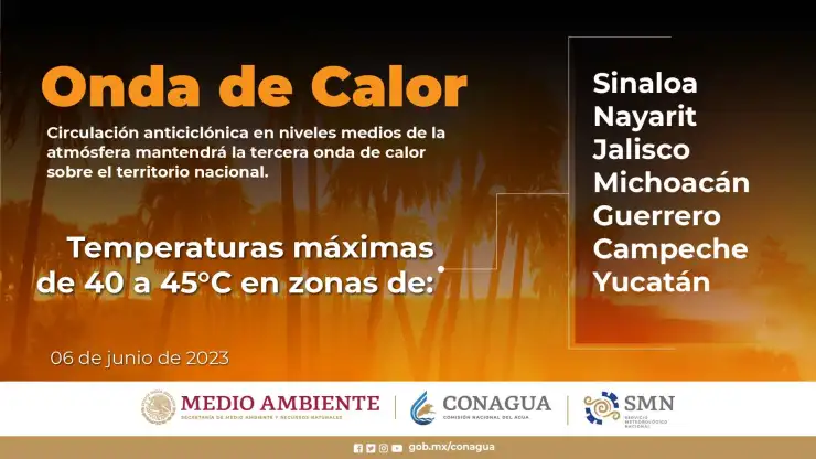 Clima en México 7 de junio de 2023