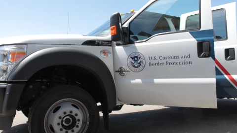 Una camioneta perteneciente a la CBP