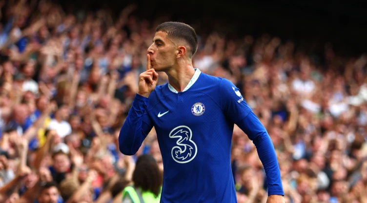 Kai Havertz celebrando su gol en Premier League con el Chelsea