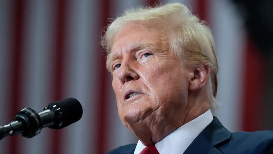 Donald Trump en campaña en St Cloud, Minnesota.