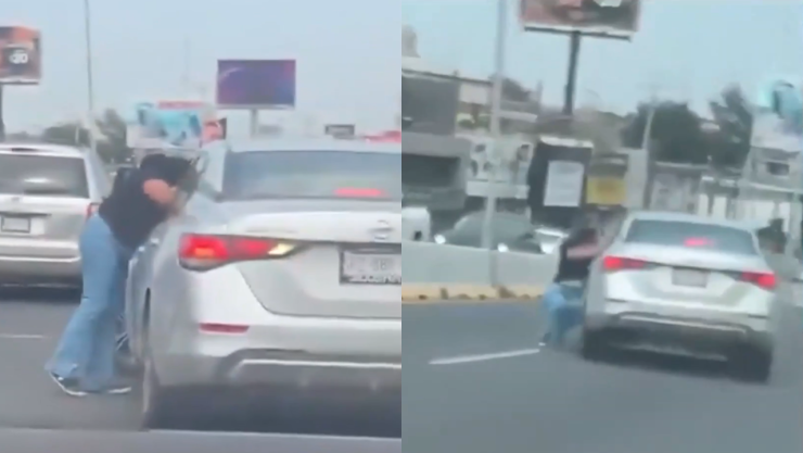 “¡Párate!”: Graban momento en que conductor embiste y arrastra a mujer tras choque en Monterrey, Nuevo León