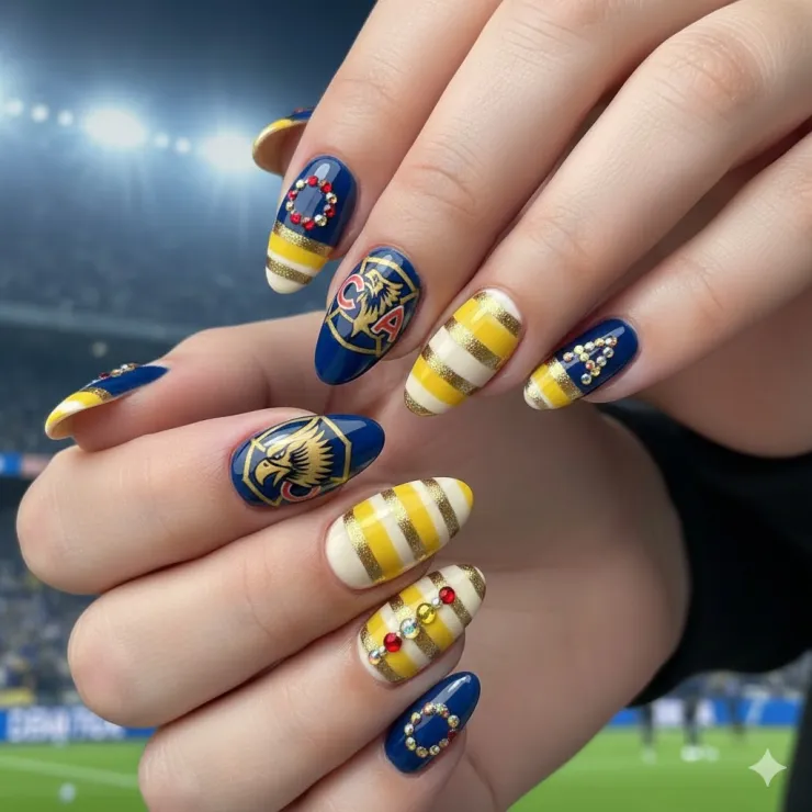 8 modelos de uñas del Club América solo para aficionados REALES: están hermosas en cuadradas o almendradas