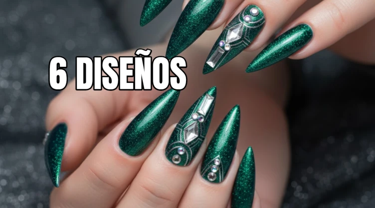 6 diseños de uñas tipo stiletto para looks extravagantes y fuera de lo común