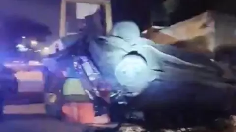 Así fue el PRIMER fuerte accidente del 2025 en Yucatán; terminó en volcadura