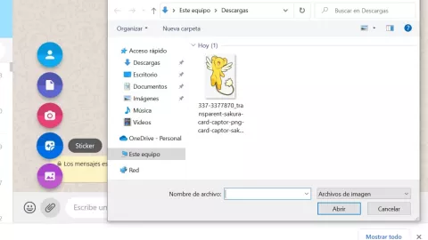 WhatsApp Web stickers