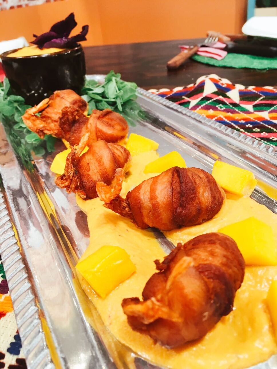 Camarones con tocino en salsa de mango, Cocineros Mexicanos