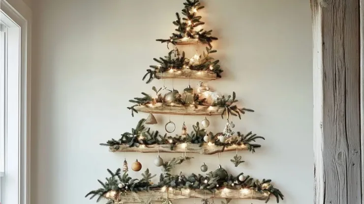 Un árbol de Navidad con ramas naturales son otra alternativa recomendada por los especialistas.