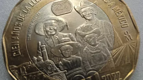 moneda conmemorativa menonitas