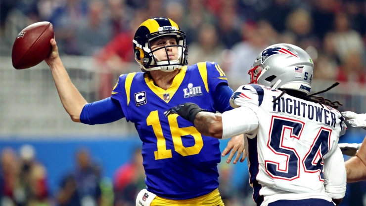 El mariscal de campo de los Angeles Rams, Jared Goff.