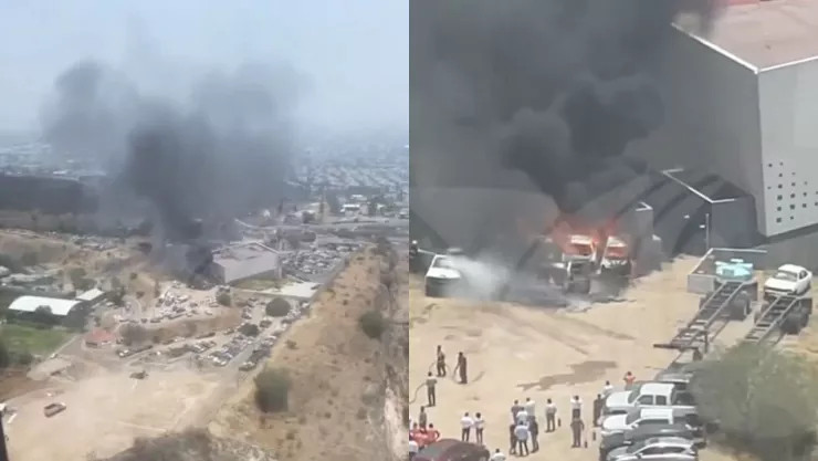 VIDEO: 7 autos de la Fiscalía de Querétaro se incendian en el edificio central