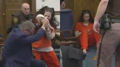 VIDEO: Mujer mata a su novio y ataca a su abogado durante una audiencia