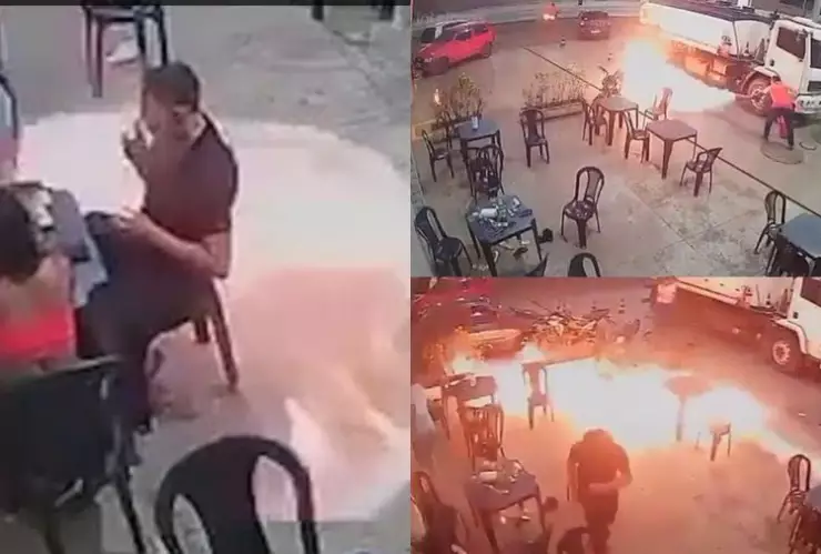 Video del momento de explosión en una gasolinera de Brasil