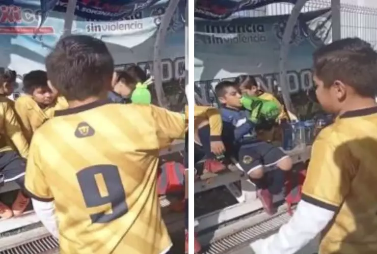 Niño de Pumas se viraliza por su discurso motivacional