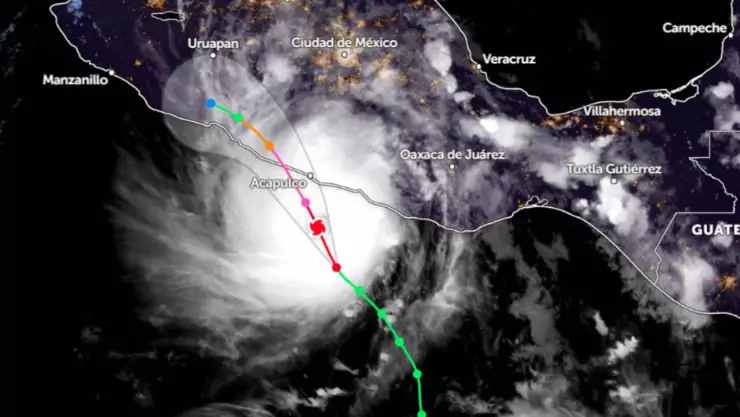 Huracán Otis en México impactará como categoría 5 a Guerrero; esta es la trayectoria