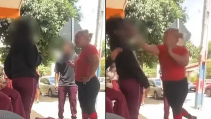 VIDEO: Madre golpeó a estudiante frente a colegio y desató violenta riña