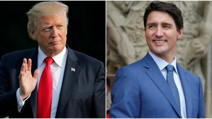 Justin Trudeau y trump