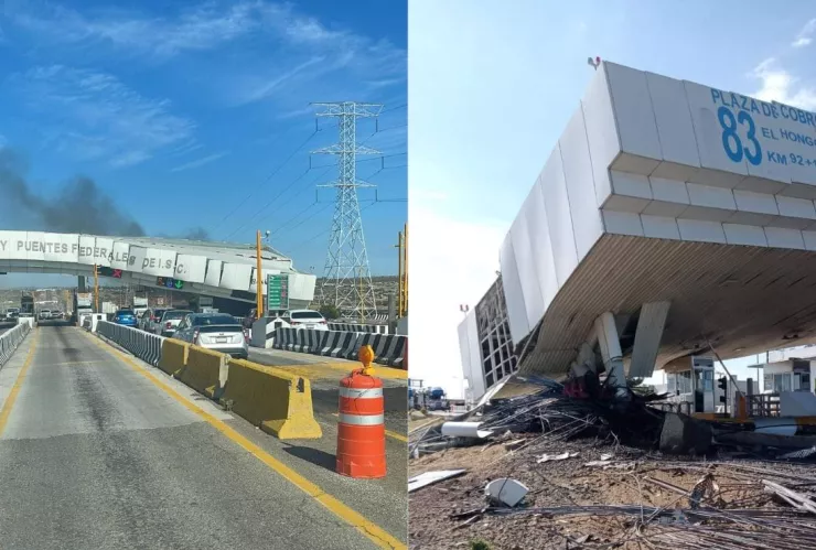 Accidente en caseta del Hongo Colapsa la estructura