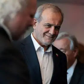 Masoud Pezeshkian, presidente de Irán, en la ONU.
