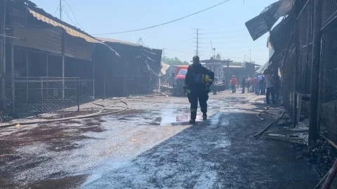 Incendio central de Abastos de Celaya