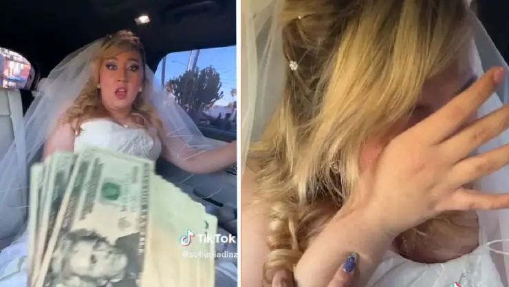 novia se desmaquilla a minutos de su boda