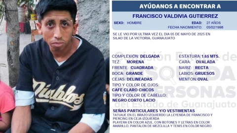 Francisco Valdivia Gutiérrez desaparecido en Silao