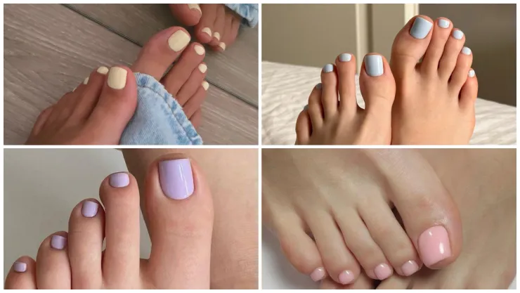 tonos pastel - diseños de uñas de pies para la temporada primavera-verano 2026