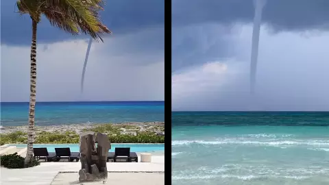 VIDEO_ Así fue como se formó la tromba marina en Xpu- Ha que sorprendió a turistas y locales.jpg