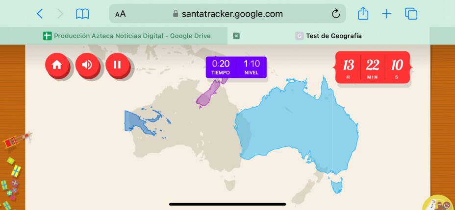 mapa de seguimiento de santa claus