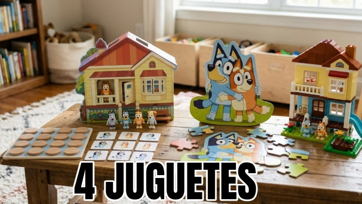 4 juguetes de Bluey para que los niños desarrollen habilidades visuales